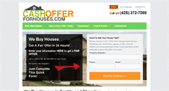 Desktop Screenshot of cashofferforhouses.com
